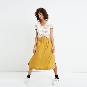 Madewell Side-Button Midi Skirt